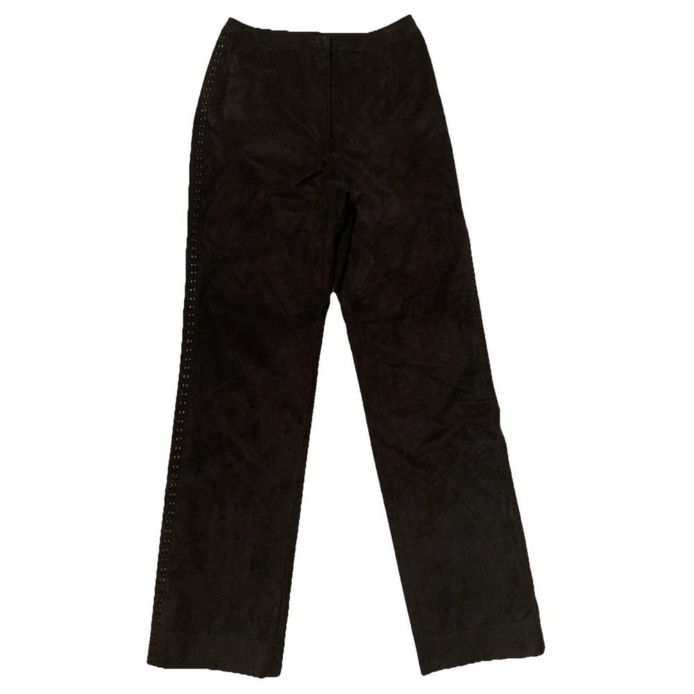 Carlisle Women's Dark Green Dress Pants Size 2 Studded Side Career Trousers Sz 4